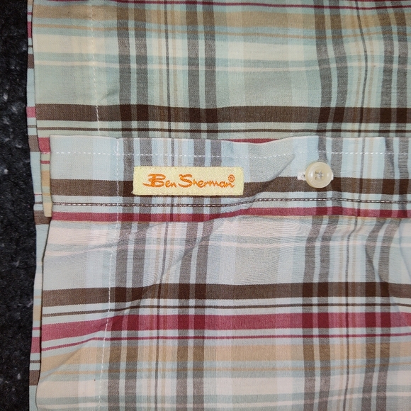 Ben Sherman Short Sleeve Plaid Button Down - Picture 11 of 15